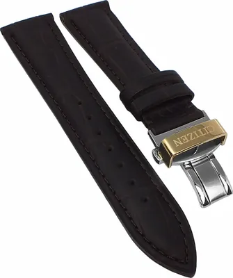 Produktbild von Citizen Eco Drive Uhrenarmband 21mm Leder braun Kroko-Optik BU0006-04P