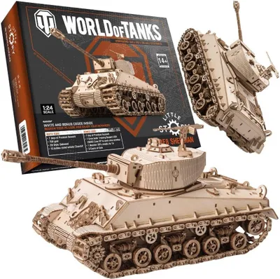 Zdjęcie produktu dla Puzzle Drewniane 3D - M4A3E8 Sherman