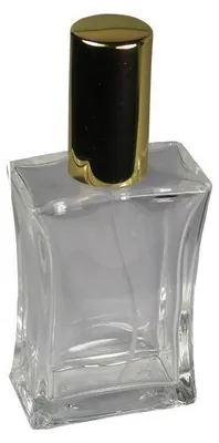 Produktbild von 10 Flakon leer 50 ml mit Zerstäuberpumpe und Kappe Gold Salloa