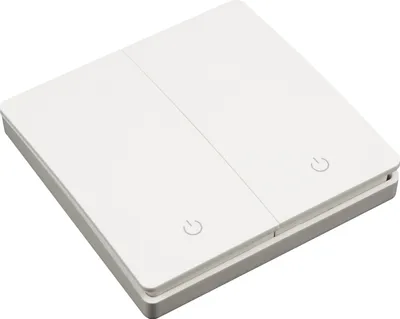 Produktbild von Funk-Wandtaster McPower "Kinetic", 2-fach, Funktion ohne Batterie, max. 200m, IP66
