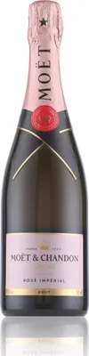 A bottle of Moet & Chandon Rose Imperial Brut champagne.
