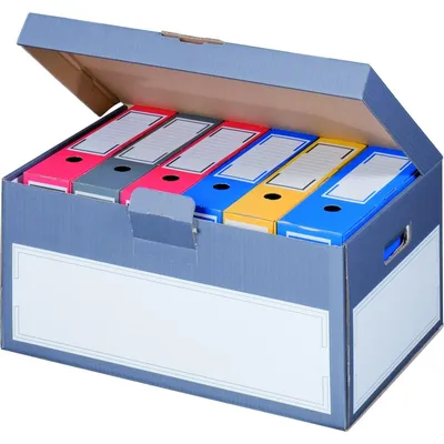 Produktbild von 5x Archivbox mit Klappdeckel 522x333x268mm anthrazit