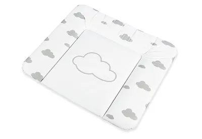 Image de Matelas à langer 'Confort', film, dessin 'Wölkchen', gris