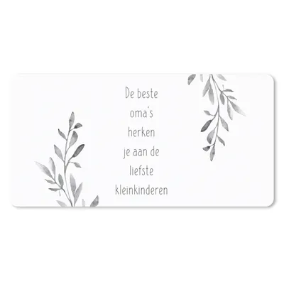 Produktbild von MuchoWow® Mauspad Mousepad Muttertagsgeschenk - Oma - Großmutter - schwarz und weiß 60x30 cm - Mousepads - Maus Mat - Pad - Mausunterlage - Nachhaltig