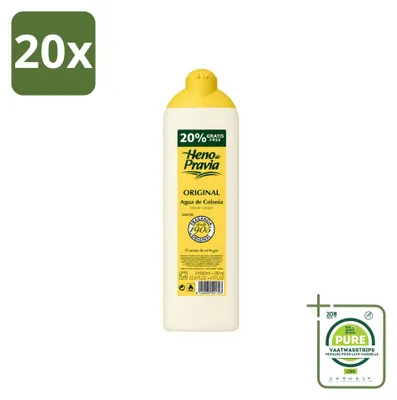 Obrázok produktu pre 20 kusov kolínskej vody Heno de Pravia Original – 780 ml – veľké balenie