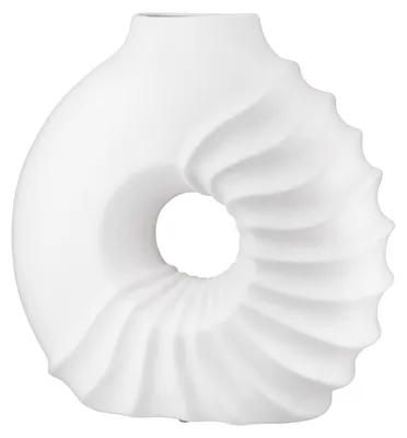 Produktbild von Gilde Vase, "Pula", Keramik, weiß, VE 2, L. 12 cm, B. 30 cm, H. 31 cm 57502 4063387575024