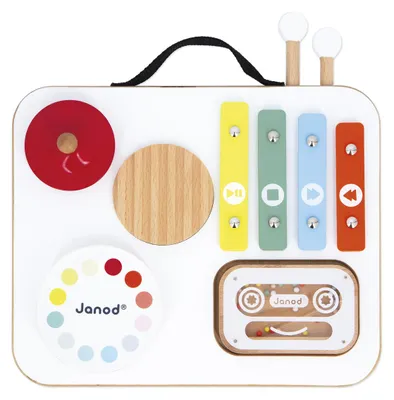 Produktbild von Janod Musikspieltisch - Holzspielzeug für Babys und Kleinkinder