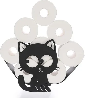Immagine prodotto di Set per la toilette del gatto nero, da appoggio, montaggio a parete