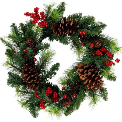 Image de Couronne de Noël - 45 cm - Vert