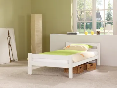 Produktbild von Relita - Einzelbett Helga 90x200 weiß lackiert
