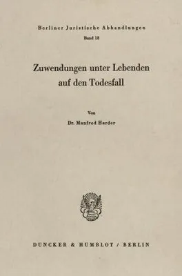 Produktbild von Zuwendungen unter Lebenden auf den Todesfall.