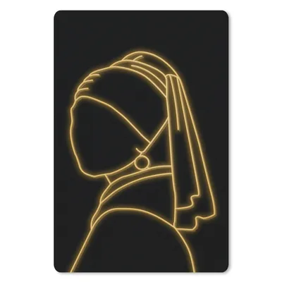 Produktbild von MuchoWow® Mauspad Mousepad Mädchen mit einem Perlenohrring - Johannes Vermeer - Gold 18x27 cm - Mousepads - Maus Mat - Pad - Mausunterlage