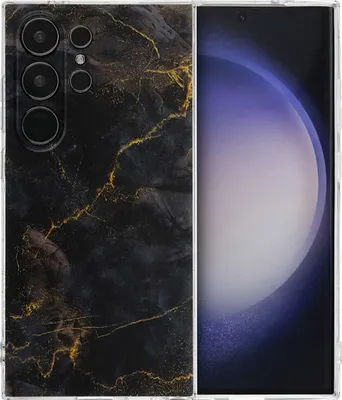 Produktbild von imoshion Design Hülle Samsung Galaxy S24 Ultra - Black Marble