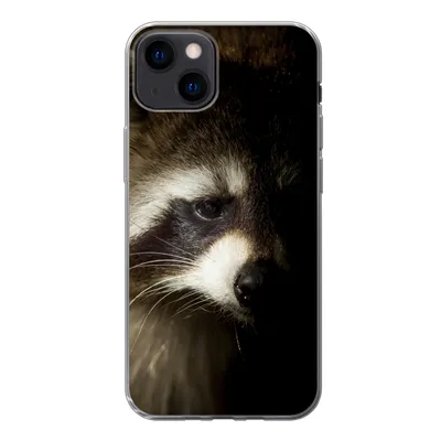 Produktbild von MuchoWow® Handyhülle Schutzhülle Hülle für iPhone 13 Waschbär - Wilde Tiere - Schwarz Silikon Softcase Handy Hülle - Karteninhaber