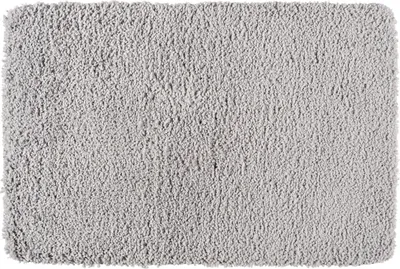 Produktbild von WENKO Bade Matte Vorleger Teppich Dusche Rutschfest Belize Hellgrau 60x90 cm WC