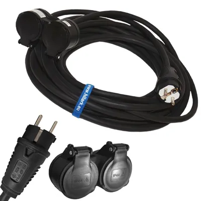 Produktbild von Verlängerungskabel H05RR-F 3G1,5 mit 2-fach Verteiler 50m