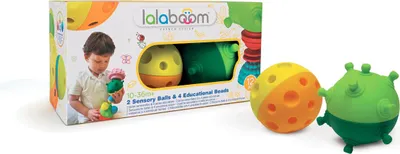 Produktbild von Lalaboom sensorische Bälle und Lernperlen - Montessori Spielzeug 12 Stück