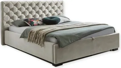 Image de Lit double chambre lit 180сm matelas blanc style moderne bois