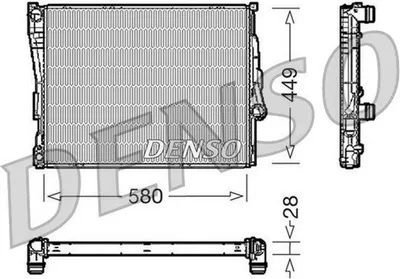 Produktbild von DENSO DRM05069 Kühler Wasserkühler Motorkühler für BMW 3 Limousine (E46) 3 Touring (E46) 3 Coupe (E46) 3 Cabrio (E46) 3 Compact (E46)