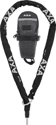 Productafbeelding van Famanu inlegketting voor frameslot - 140 cm - 5,5 mm schakels - zwarte polyester hoes