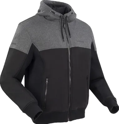 Immagine prodotto di Felpa con cappuccio e zip Bering Hoodiz Vented da moto, nero/antracite, 2XL