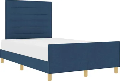 Immagine prodotto di Struttura del letto con testiera Blu 140 x 190 cm Tessuto