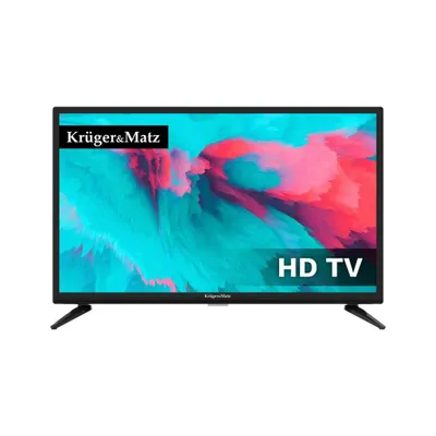 Obrázok produktu pre Krüger&Matz KM0224, 61 cm (24"), 1366 x 768 px, HD, LED, DVB-C, DVB-T2, Čierna