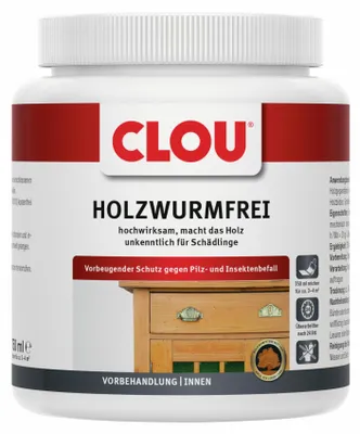 Produktbild von Clou Holzschutz Holzwurmfrei 750 ml