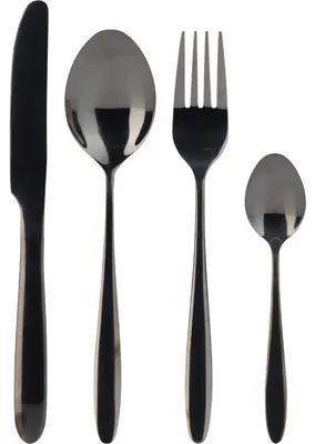 Produktbild von Edelstahl Besteckset 24 tlg. SCHWARZ