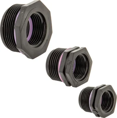Produktbild von TAVLIT Reduzierstück 3/4 Zoll Außengewinde x 1/2 Zoll Innengewinde, Self Seal PP-Schraubverbinder 10 bar Typ BMFS