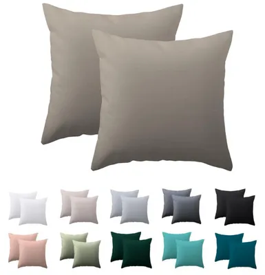 Obrázek produktu pro Dva povlaky na polštáře, 40x40 cm, barva taupe, materiál mikrovlákno