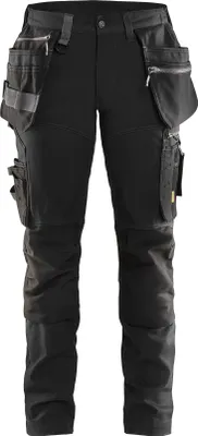 Produktbild von Blakläder® Damen Handwerker Arbeitshose mit Stretch Schwarz 7115 1343, Farbe:schwarz, Größe:36