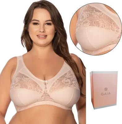 Produktbild von Gaia - Bh 1162 - Damen BH MELODIA ohne Bügel Soft BH große Größen Plus Size Beige - 105G