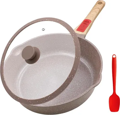 Produktbild von Keramische Pfanne 24 cm - Antihaftbeschichtung, Geeignet für Alle Wärmequellen - Braun - Keramisch