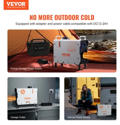 Obrázok produktu pre Dieselový ohrievač 2 kW, 12V/24V, univerzálny stojanový ohrievač s diaľkovým ovládaním a detektorom CO