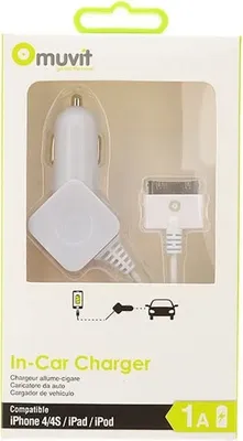 Immagine prodotto di Caricabatterie da auto muvit 1A lightning - Bianco (8718734339304)