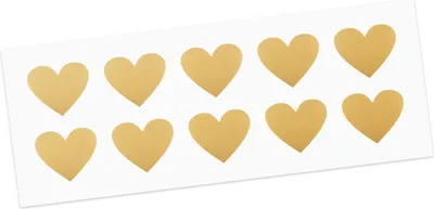 Produktbild von Rubbelaufkleber HERZEN 35x30mm GOLD x10