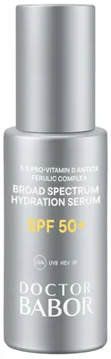 Obrázok produktu pre BABOR Broad Spectrum Hydration Serum SPF 50+, Opaľovacia emulzia, Tvár, Fľaša, Hydratačné, Omladzujúce, Univerzálna pleť, 30 ml