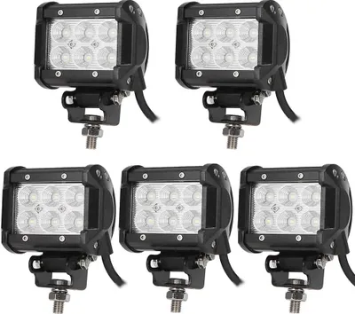 Immagine prodotto di Greenmigo 5X 18W LED luce di lavoro 6000K 12V 24V luce di lavoro offroad proiettore riflettore luce di lavoro faro ausiliario IP67