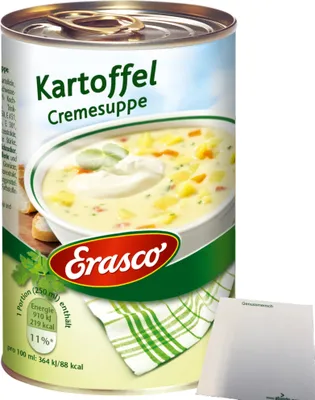 Produktbild von Erasco Kartoffel Cremesuppe 1er Pack (1x390ml) + usy Block