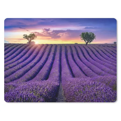 Produktbild von MuchoWow® Mauspad Mousepad Lavendel - Hügel - Sonnenuntergang - Bpmen - Lila 23x19 cm - Mousepads - Maus Mat - Pad - Mausunterlage - Schreibtischunterlage - Mauspad