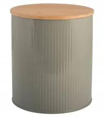 Immagine prodotto di H&H Barattolo Grigio Mediterranea  In Latta16Xh18Cm