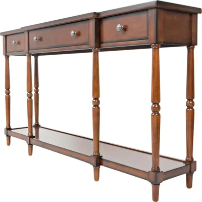 Immagine prodotto di FURNLUX Tavolo consolle Avola Mogano 153cm / Colore principale: Marrone / Dimensioni: 153 x 87 x 36 cm
