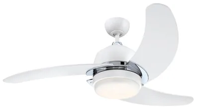 Immagine prodotto di Ventilatore da soffitto Simone Bianco 122 cm con luce LED e catenelle