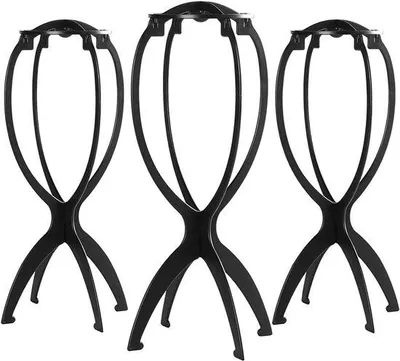 Productafbeelding van Perukkenstandaard voor meerdere peruken, 36 cm, zwart