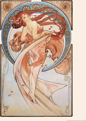 Obrázek produktu pro Alfons Mucha umělecký obraz - Tanec, 1898 (50 x 40 cm)