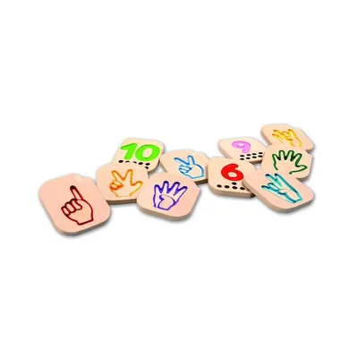 Produktbild von PlanToys Holzspielzeug Handzeichen Zahlen 1-10