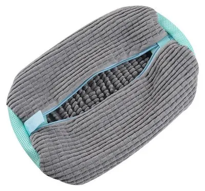 2er-Set Schuh-Waschbeutel aus Polyester, grau, für Waschmaschine
