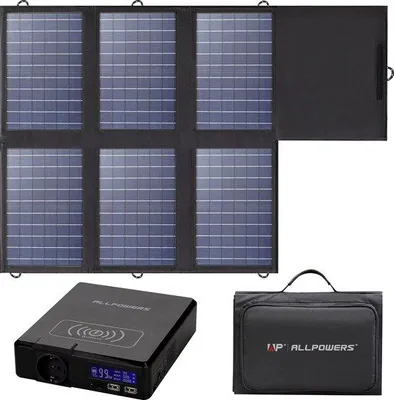 Immagine prodotto di Stazione di ricarica solare portatile - 100 W - 41600 mAh - Ricarica rapida - Set - 154 Wh - Solare - Tutto in uno - Da viaggio - Compatta - 220 V - Powerbank - Per camper e barche