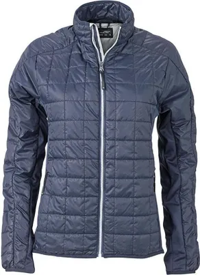Produktbild von James and Nicholson Damen Hybridjacke FU245 (S) (Marineblau/Silber)